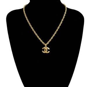 CHANEL Gold Logo Necklace